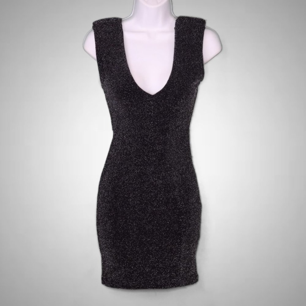 Black Sparkle Mini Dress